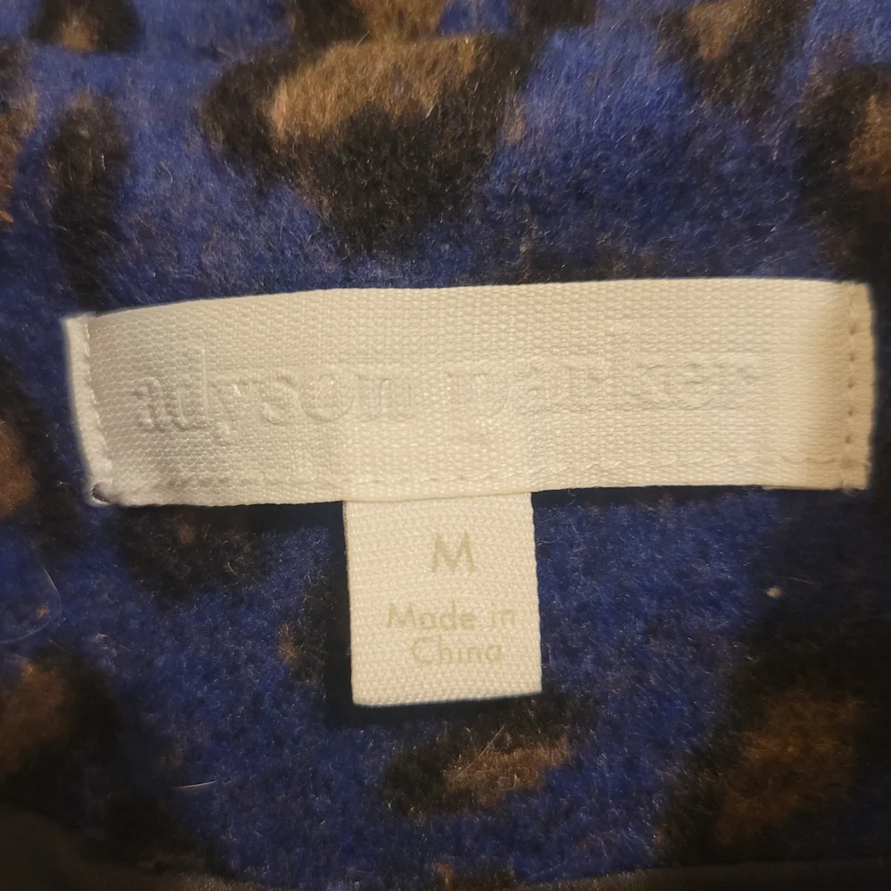 Adyson Parker Blue and Brown Leopard Teddy Jacket - Picture 2 of 6